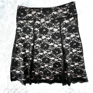 Black Lace Overlay Skirt Women's 4 Witchcore Whimsigoth Dark Fairy Romantic Chic